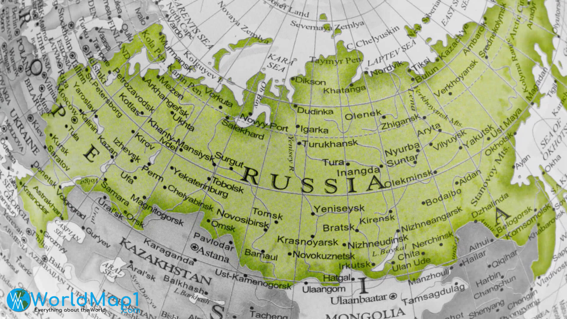 Karte der russischen Städte